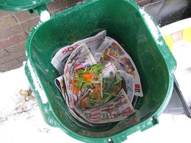 Ontario composting green bin.