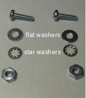 Mounting hardware for the ground wires in the PC monitor
      high voltage power supply.