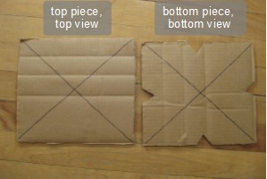 the two parts for the Copenhagen solar cooker's base.