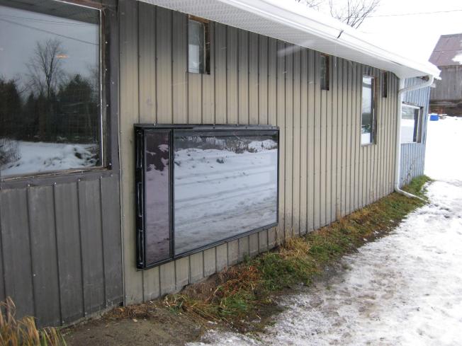 The solarsheat installed on the horse barn.