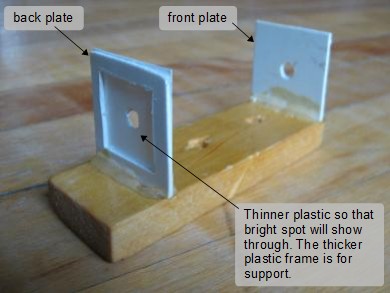 Homemade/DIY sun/solar finder from the rear.