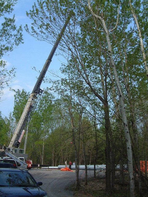 View of the crane.