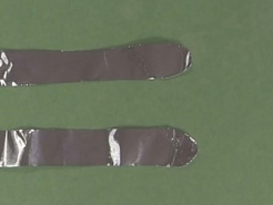 4. The short strips made rounded at one end for the ball cyclotron/
      electrostatic accelerator.