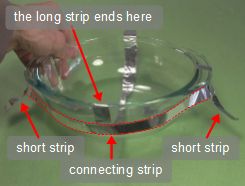 6. Connecting the short strips together for the ball cyclotron/
      electrostatic accelerator.