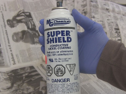 Super Shield Nickel Coating spray paint
      for the ball cyclotron/electrostatic accelerator.