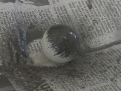 Painting with nickel paint
      for the ball cyclotron/electrostatic accelerator.