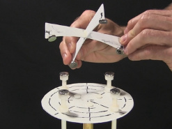 The DIY BB-8 droid magnets on the plastic disk and under the 
      cross.