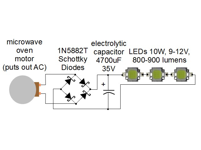 Gravity light (v2) circuit diagram.