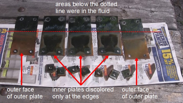 Corrosion on the oxygen plates.