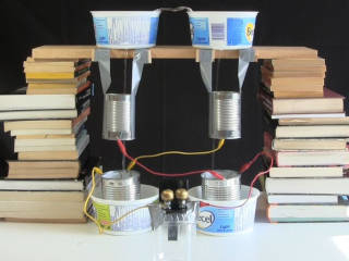 A DIY Kelvin water dropper.