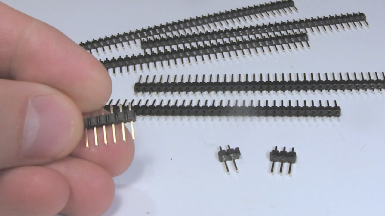 Male pin headers.