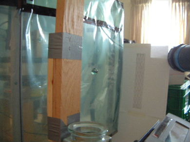 Testing gavitational effect on test object next to
      the non-conventional propulsion experiment involving a charged 
      rotating cylinder.