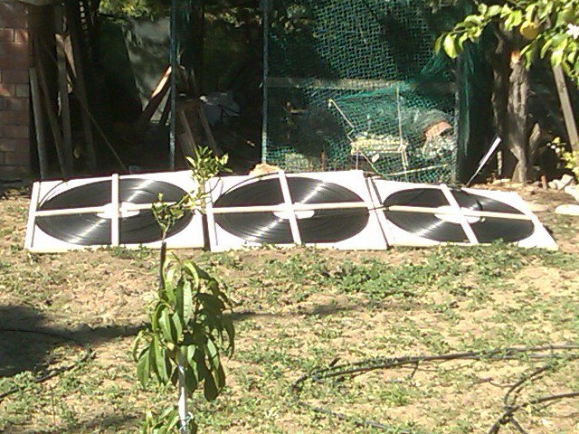 DIY solar pool heater in Sardinia, Italy